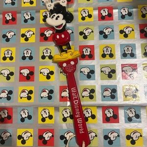 Disney Mickey Mouse Red and Yellow Souvenir Spoon